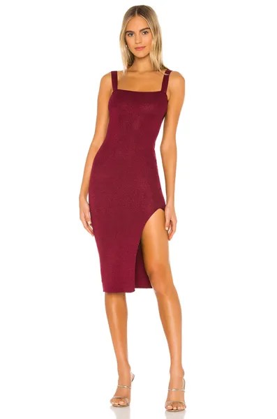 Платье superdown Zoe Square Neck, цвет Metallic Burgundy