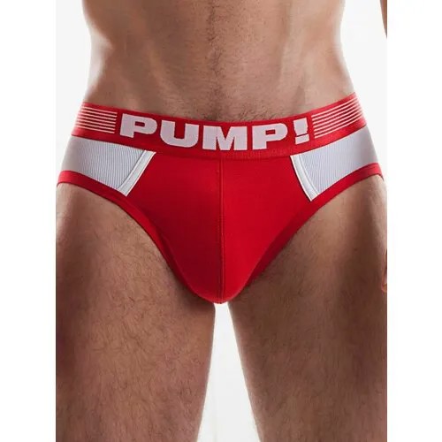 Трусы брифы PUMP!, средняя посадка, быстросохнущая, корректирующий эффект, плоские швы, размер S, красный