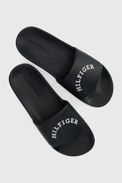 Шлепанцы CURVE HILFIGER MTYPE POOL SLIDE Tommy Hilfiger, темно-синий