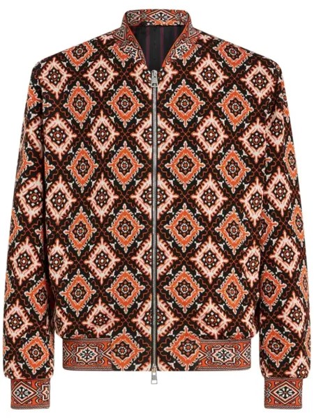 ETRO жаккардовый бомбер, оранжевый