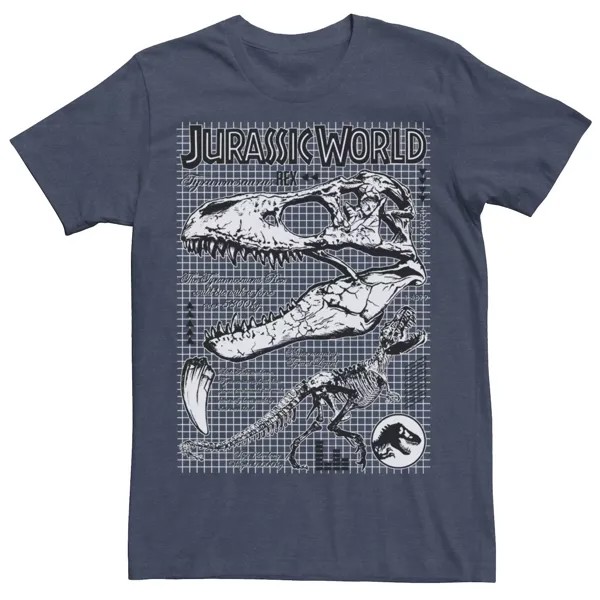 Мужская футболка с изображением двух костей тираннозавра Jurassic World