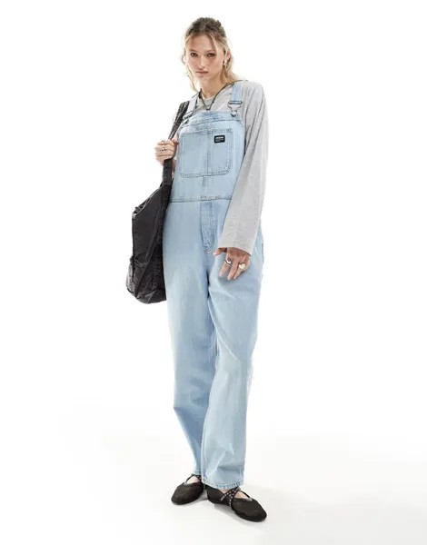 Джинсовый комбинезон свободного кроя с широкими штанинами Dr Denim Lydia светлого потертого цвета
