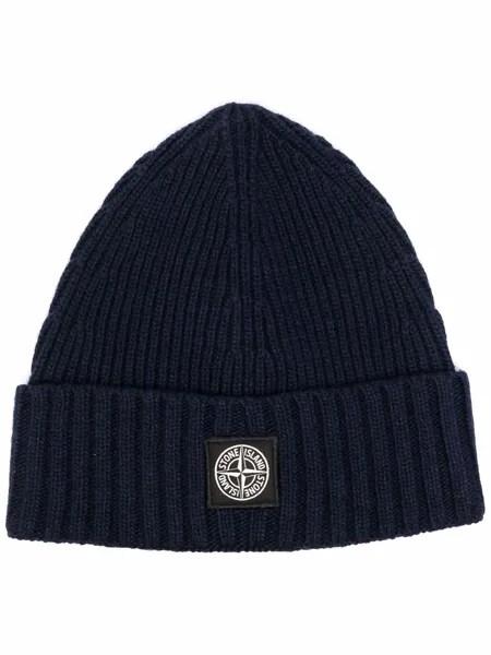 Stone Island Junior шапка бини в рубчик
