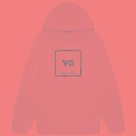 Мужская толстовка Y-3 Square Label Graphic Hoodie, цвет белый, размер XXL