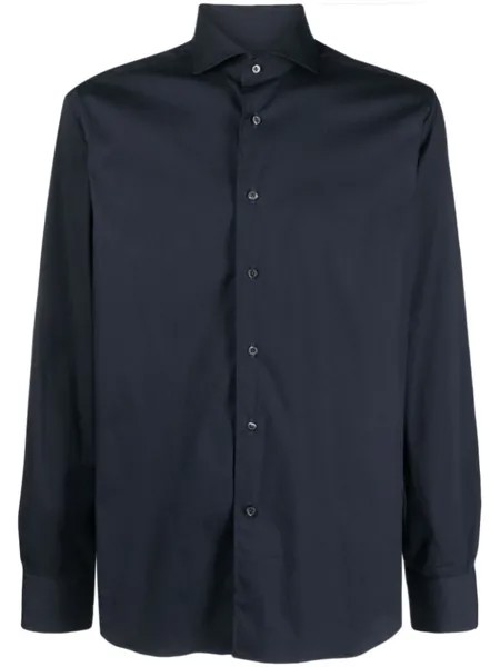 Corneliani рубашка с длинными рукавами, синий