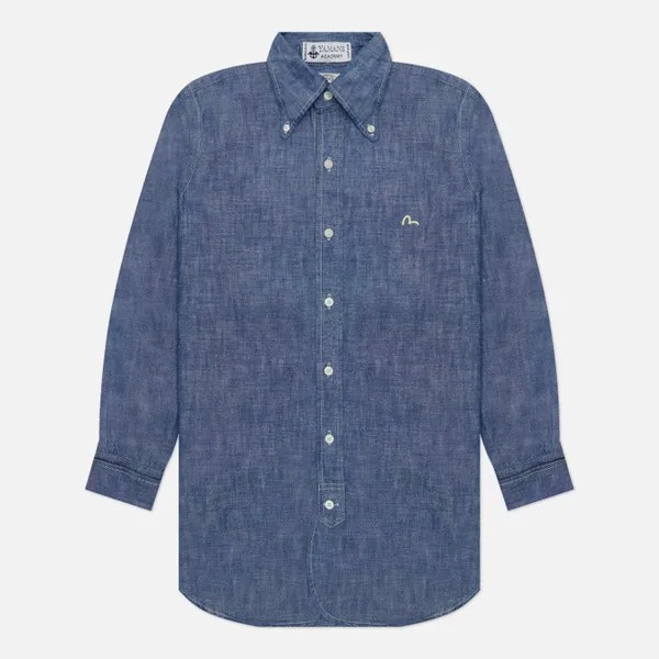 Мужская рубашка Evisu Nashville 3 Button-Down Chambray синий, Размер XXL
