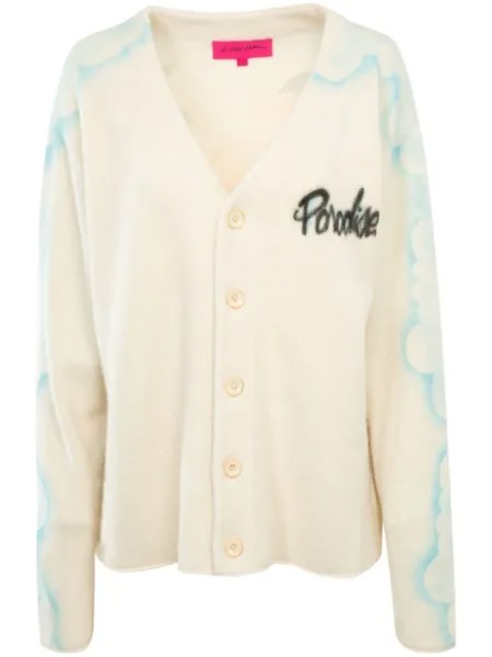 The Elder Statesman кашемировый кардиган Paradise Airbrush, нейтральный цвет