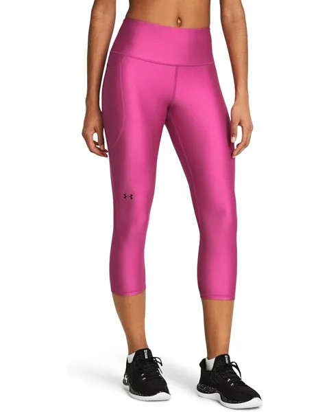 Брюки капри Under Armour HeatGear Armour High-Waisted Pocketed, цвет Astro Pink/Black
