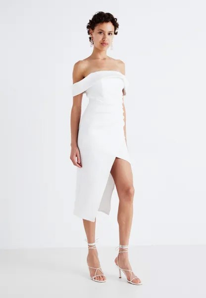 Вечернее платье Wedding Vincenzo Rouched Midi WAL G, кремовый