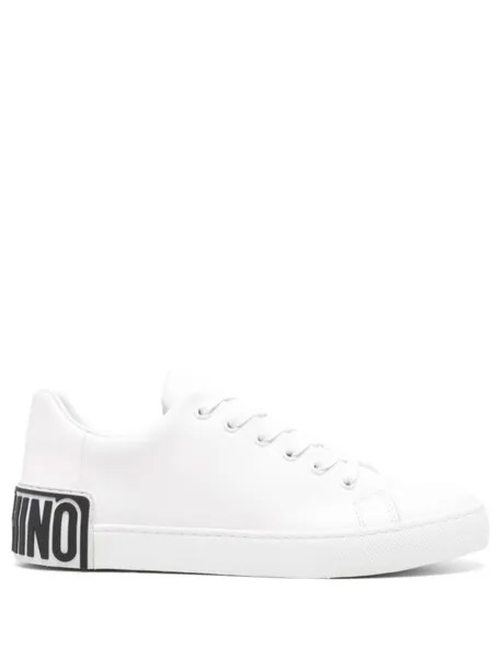 Moschino кеды с тисненым логотипом, белый