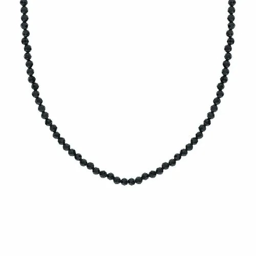 Колье Яхонт, серебро, 925 проба, шпинель, длина 31 см., черный