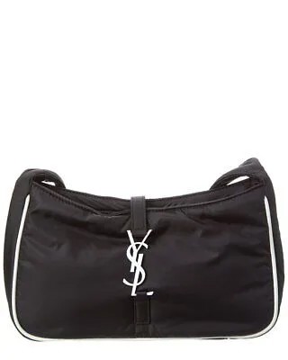 Женские черные нейлоновые сумки через плечо Saint Laurent Le 5 À 7 Mini, черные