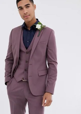 Приталенный пиджак лавандового цвета ASOS DESIGN wedding-Фиолетовый цвет
