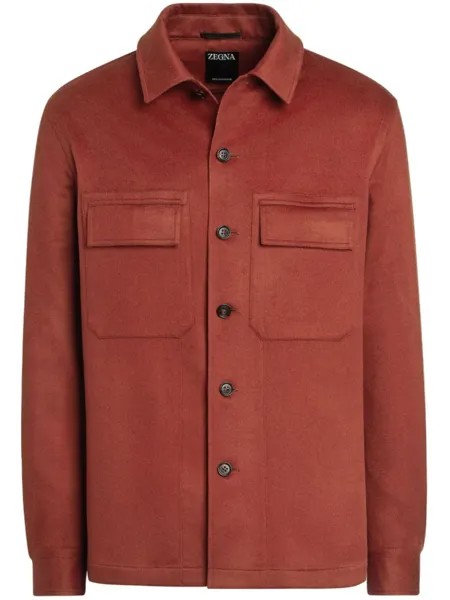 Zegna кашемировая куртка-рубашка Alba Oasi, красный