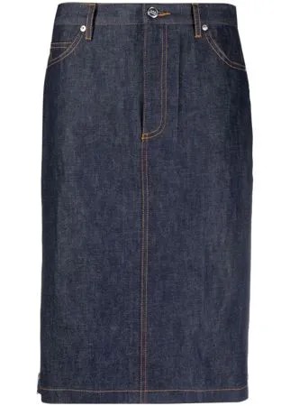A.P.C. джинсовая юбка с плиссированными вставками