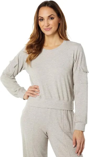 Толстовка bobi Los Angeles Cargo Pocket Sweatshirt in Cozy Heather Knit, оранжевый