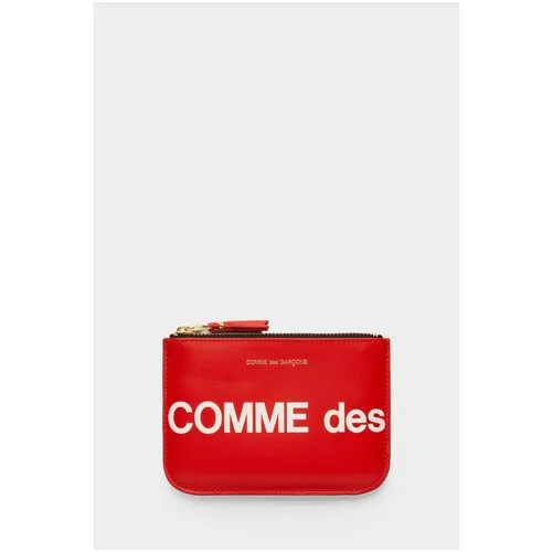 Кошелек Comme des Garcons Wallet, фактура тиснение, красный