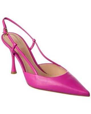 Gianvito Rossi Ascent 85 Женские кожаные туфли с открытой пяткой, розовый 40