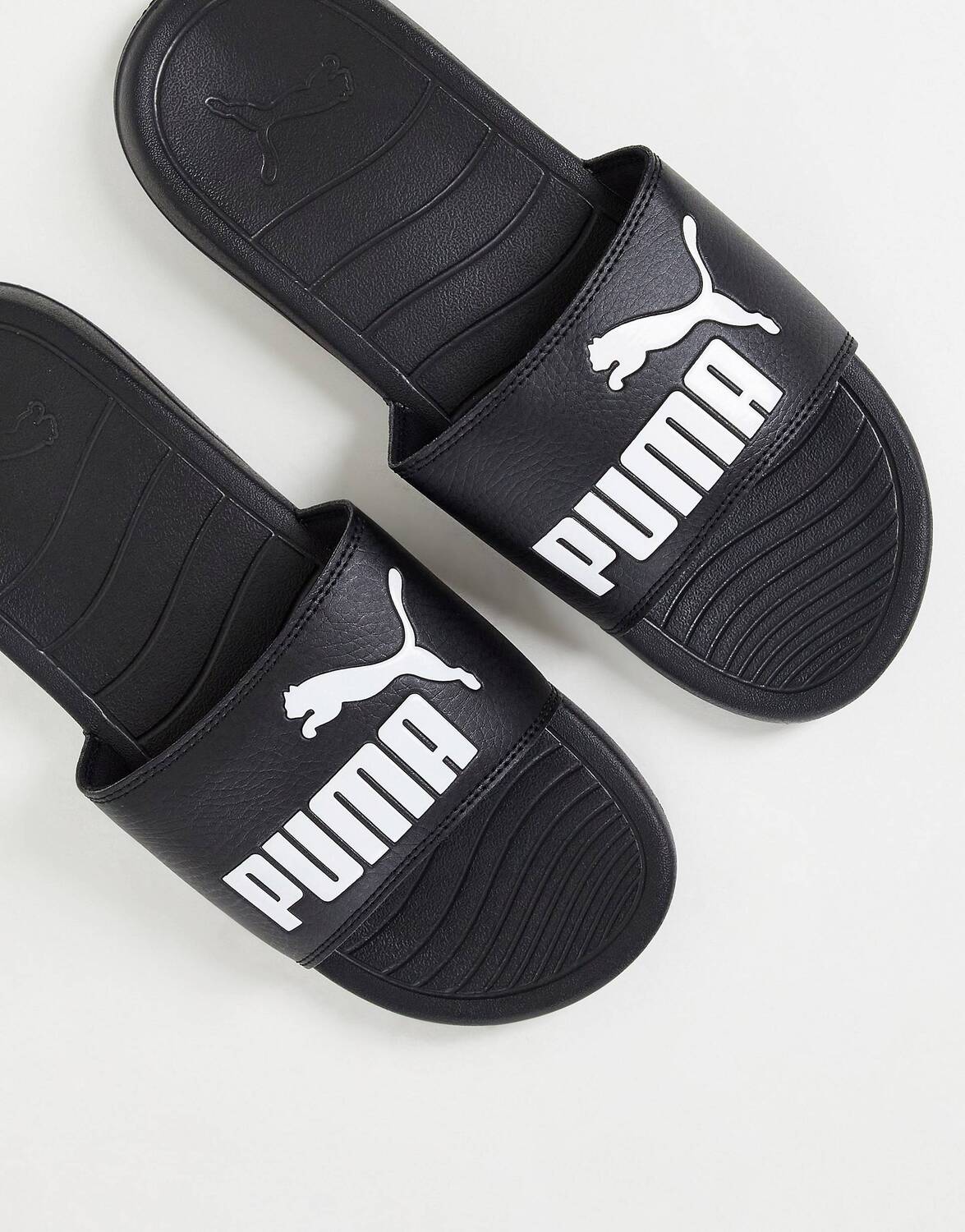 Черные шлепанцы Puma Popcat