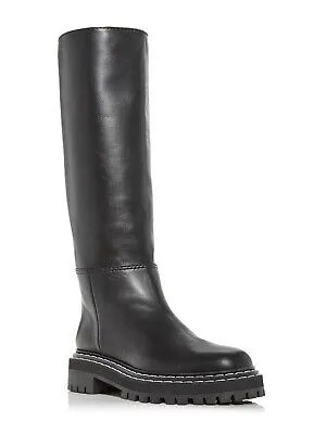 PROENZA SCHOULER Женские черные кожаные ботинки с отстрочкой Ps35282a Toe Block Heel 40
