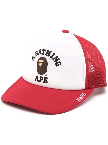 A BATHING APE® бейсболка с логотипом