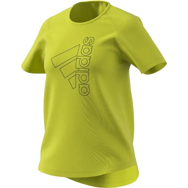 Футболка женская adidas Tech Badge Of Sport T-Shirt желтая L