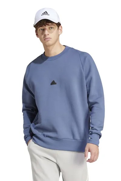 Свободный свитшот премиум-класса с рукавами реглан Adidas Sportswear, синий