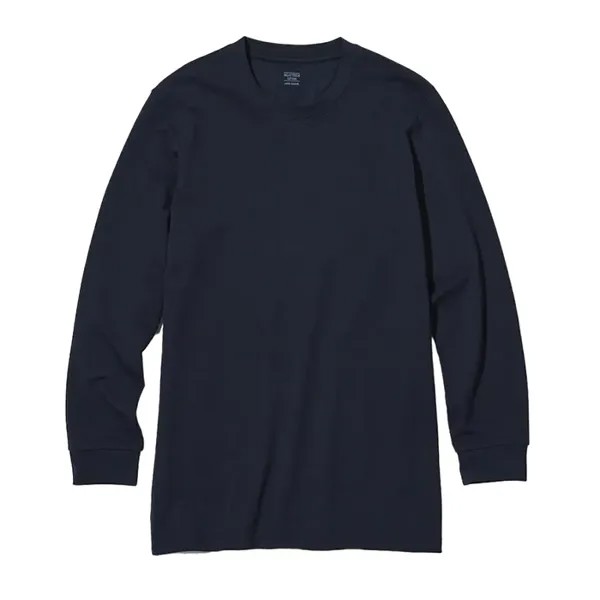 Лонгслив Uniqlo Heattech Extra Warm Cotton, темно-синий
