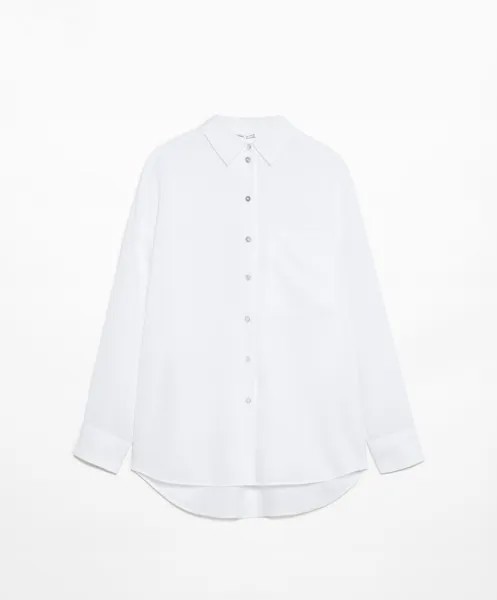 Рубашка Oysho Linen Long Sleeved, белый