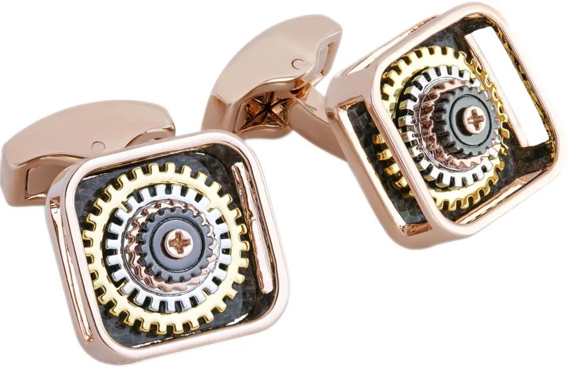 Запонки мужские Tateossian CF0396 золотистые