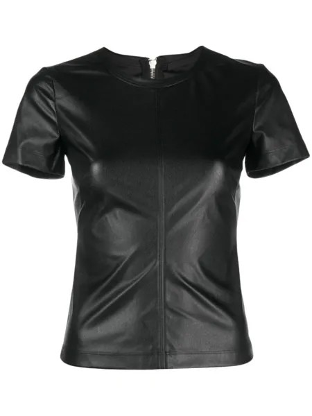 Helmut Lang футболка с воротником на молнии, черный