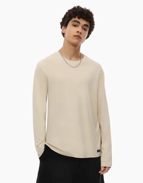 Лонгслив мужской Gloria Jeans BKT012663 бежевый XS