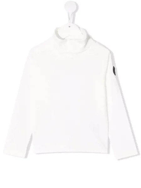 Moncler Enfant топ с воротником-воронкой и нашивкой-логотипом