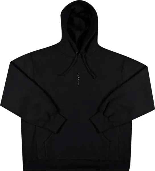 Толстовка Supreme Micro Logo Hooded Sweatshirt 'Black', черный