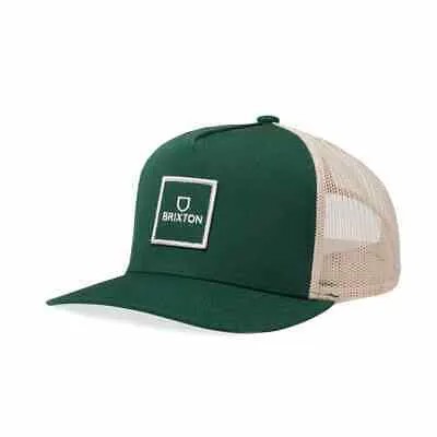 Кепка Brixton Alpha Block XC MP Snapback Trucker (Темный лес/Белый) Кепка