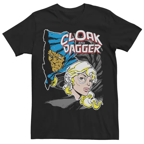 Мужская винтажная футболка Marvel Cloak & Dagger Heads