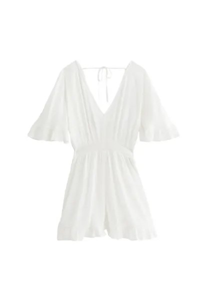Пляжный аксессуар Crinkle Cape Sleeve New Look, белый