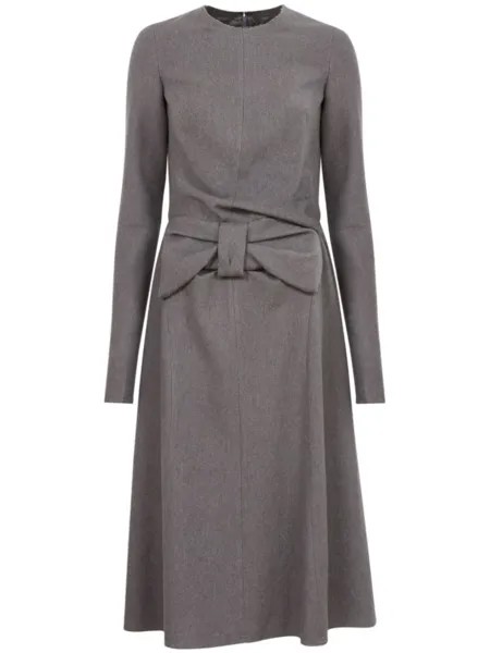 Maison Margiela платье миди с бантом, серый
