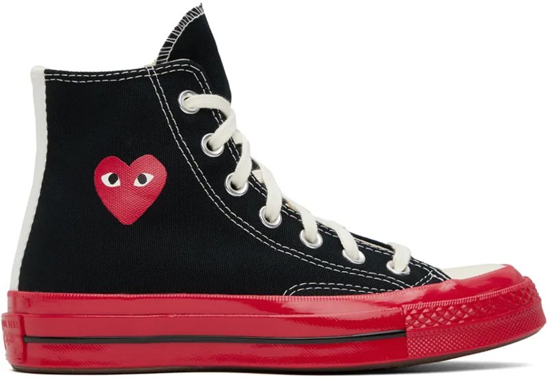Черно-красные высокие кроссовки Converse Edition PLAY Chuck 70 Comme des Garçons Play