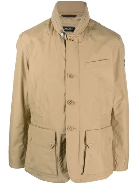 RLX Ralph Lauren бомбер Combat с нашивкой-логотипом, нейтральный цвет