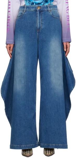 Синие широкие джинсы Burberry