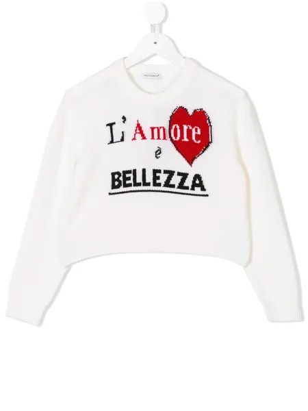 Dolce & Gabbana Kids джемпер 'L'Amore É Bellezza'