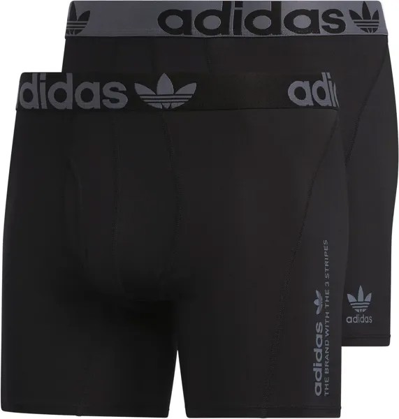 Трусы-боксеры Trefoil Athletic Comfort Fit, комплект из 2 шт. adidas, цвет Onix Grey/Black/Adi Camo Black