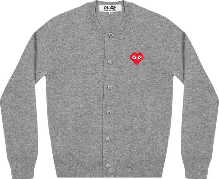 Кардиган Comme des Garçons PLAY Heart Cardigan 'Light Grey', серый