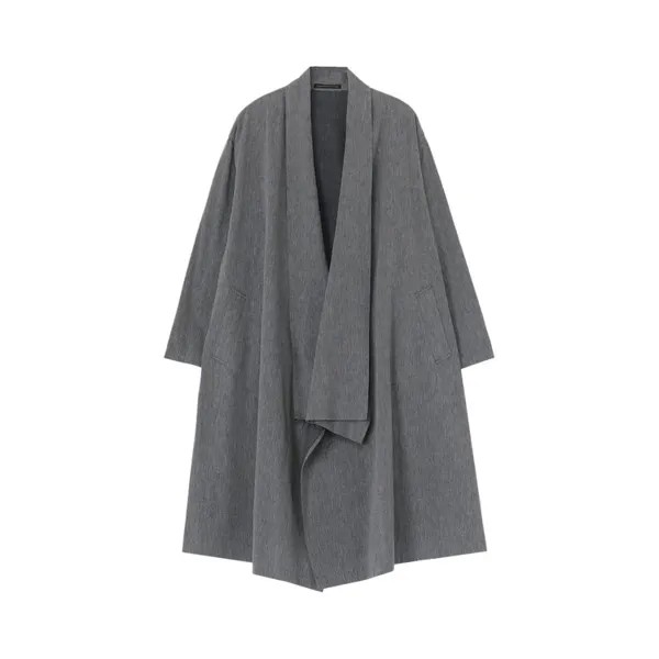 Пальто Y's Mini Herringbone Butterfly Print Robe Coat, синий
