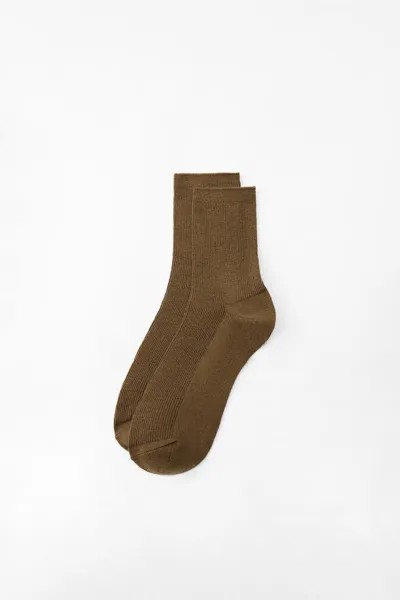 Носки до щилостоки ZARA, цвет toffee