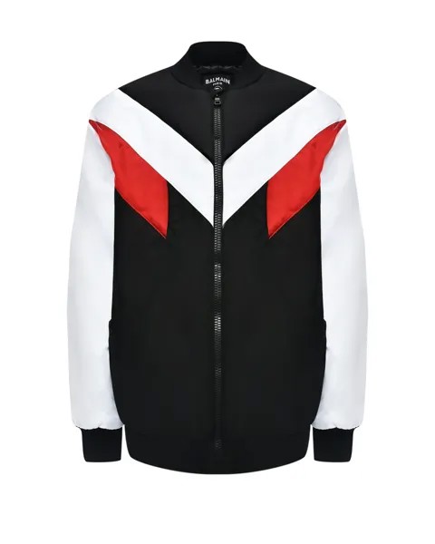 Куртка-бомбер в стиле color block Balmain