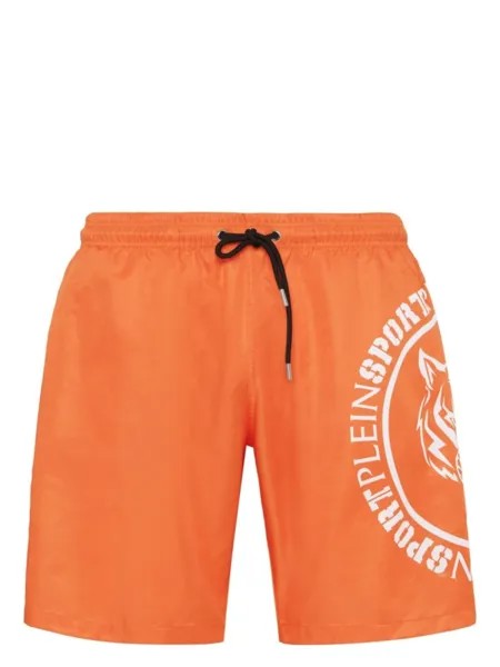 Plein Sport плавки-шорты Carbon Tiger, оранжевый