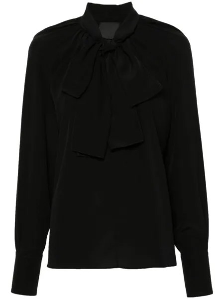 Givenchy креповая блузка с логотипом 4G, черный