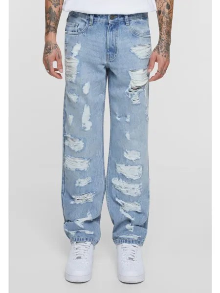 Джинсы Urban Classics, цвет new light blue heavy destroyed washed